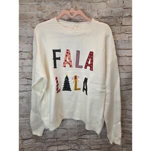 Christmas Sweater Womens Heavy Weighted Warm Fa La La La Ugly Sweater Christmas